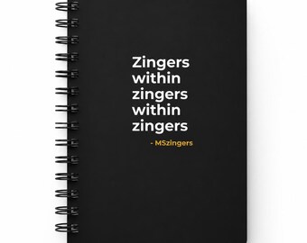 Minimalist Black Notebook | Neurospicy Thoughts, Cosmic Brain Scribbles, Softcover Spiral Journal