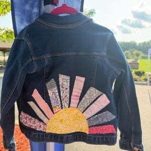 Sunshine denim Jean jacket patchwork applique 5T