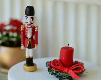 Miniature Nutcracker - 1/12th Scale Nutcracker - Miniature Christmas Decor