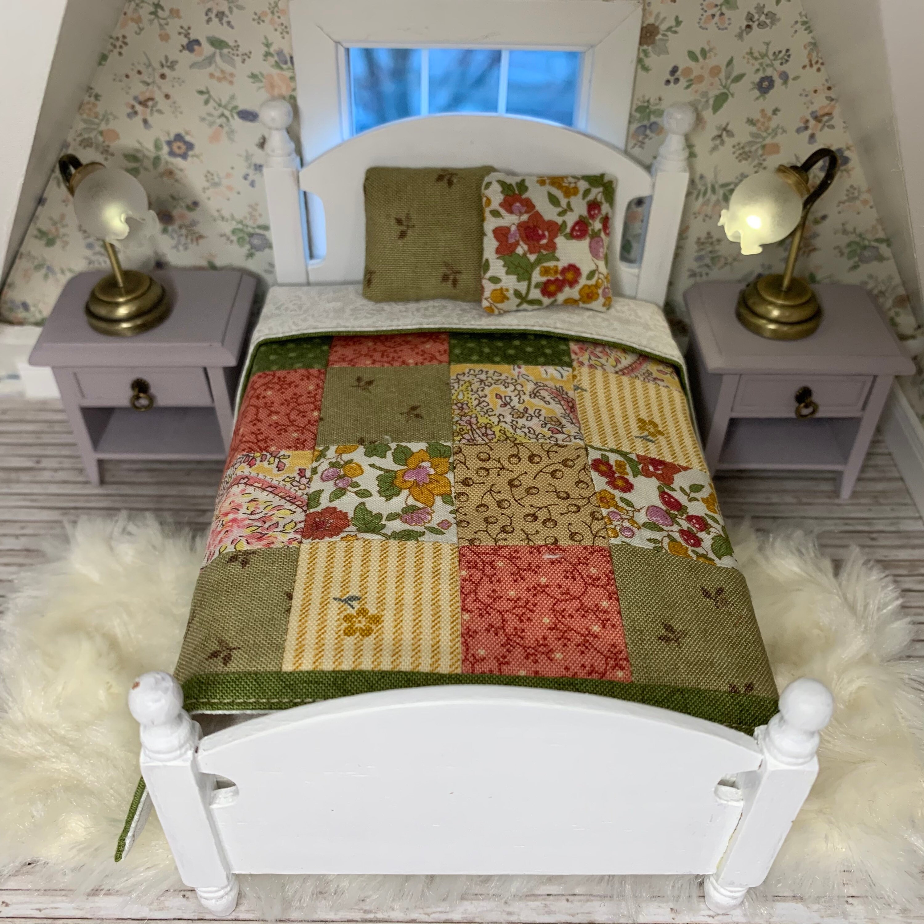 Miniature Quilt Dollhouse Quilt Dollhouse Bedding Dollhouse Etsy