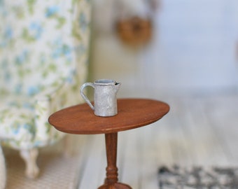 Handmade Miniature Enamel Jug: Vintage Dollhouse Decor