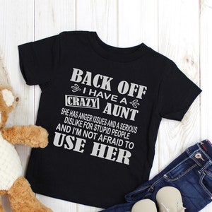 Crazy Aunt Shirt, Crazy Uncle, Don't Make Me Call My Aunt T-Shirt, New Aunt for Kids, Funny Aunt Baby Shower Gift Baby Clothes, New Uncle