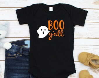 Boo Yall Ghost Halloween Shirt: Kids Funny Trick or Treat Tee