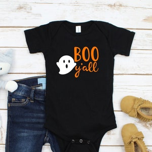 Boo Yall Ghost Halloween Shirt: Kids Funny Trick or Treat Tee