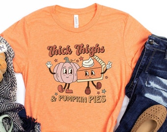 Fall Graphic Tee, Retro Pumpkin Pie Shirt, Funny Thanksgiving Shirt, Family Thanksgiving Tee, Thanksgiving Shirt Women