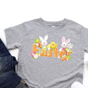 Camisa de conejito de Pascua de los niños, camisa de conejito lindo para los niños pequeños, Pascua para los niños, Pascua para las niñas, regalo de Pascua