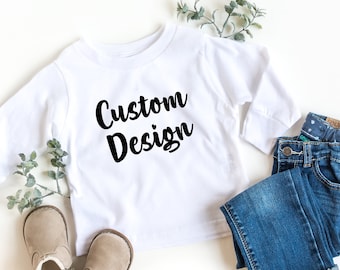 Personalized Monograms Orange Cotton Toddler Long Sleeve Ruffle Shirt Top