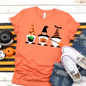 Halloween Gnome Shirt, Fall  Holiday Tee, Women's Fall Shirt, Fall Gnome T-Shirt, Pumpkin T-Shirt