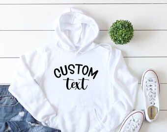 Custom Hoodie, Personalized Team Hoodie, Custom Text Hoodie, Custom Unisex Pullover Hoodie, Custom Company Logo Hoodies, Bella Canvas Hoodie