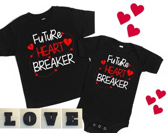 Kids Valentine Shirt, Heart Breaker Valentines Day Shirt, Valentine for Baby, Valentine T-Shirt, Valentines for Boy, Valentines for Girl