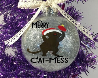 Personalized Cat Ornament, Christmas Decoration, Cat Christmas Ornament, Cat Christmas, Custom Ornament, Custom Cat Lover Gift