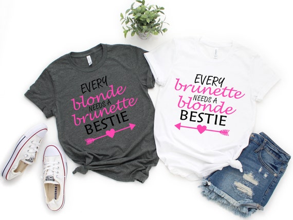 Matching Bbf Blonde Brunette Best Friend T-Shirt Matching Bbf Blonde Brunette Best Friend T-Shirt