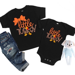 Thanksgiving Shirt für Kinder, Kleine Türkei Bodysuit, Türkei Shirt für Jungen, Türkei Shirt für Mädchen, Herbst Kinder Shirts, Schwangerschaft Ankündigung