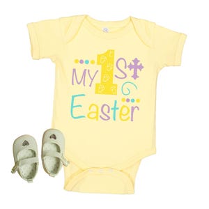 My First Easter Baby Bodysuit, My 1st Easter Shirt, First Easter for Boy, First Easter for Girl, Easter Bunny Bodysuit