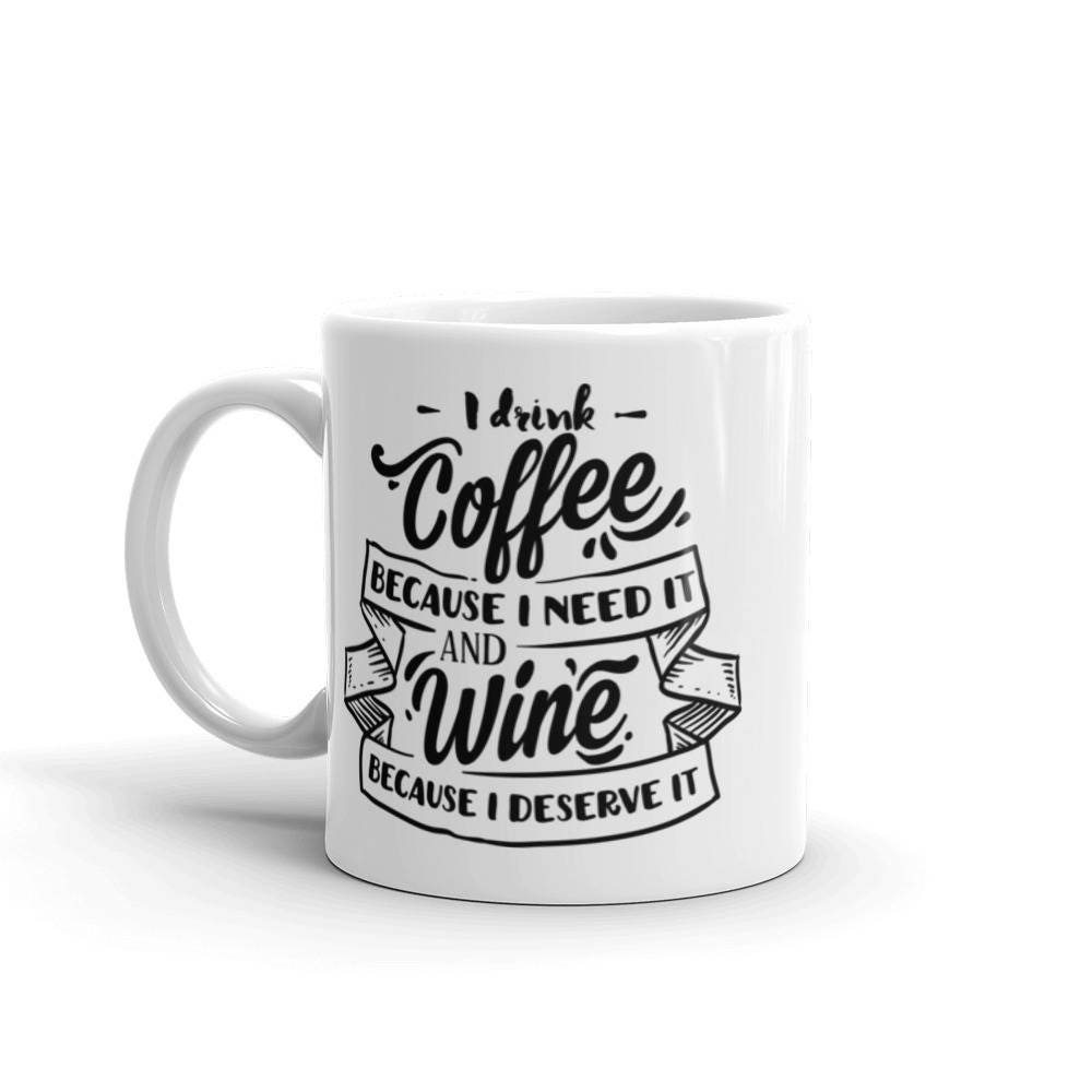 I Drink Coffee Because I Need It Coffee Mugs Coffee Coffee Etsy