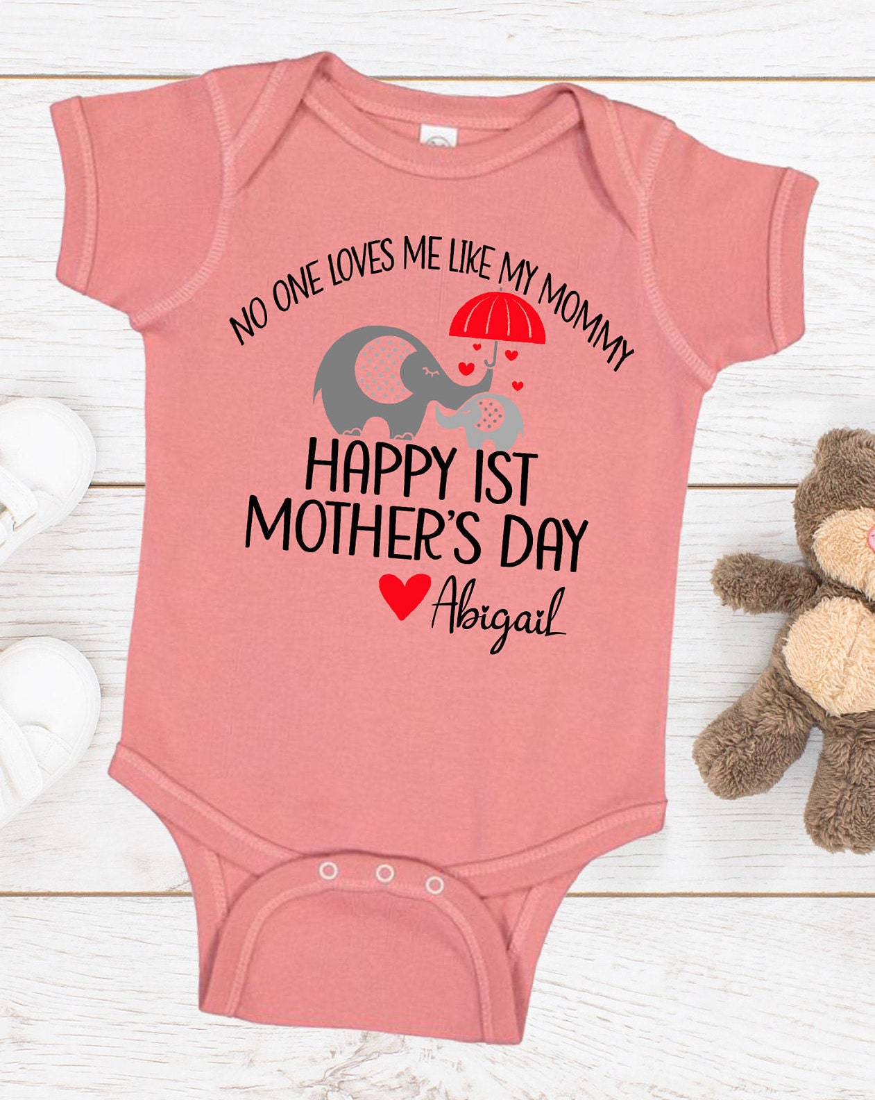 Pack Camiseta Mamá + Body Nuestro Primer Día De La Madre Juntos (Menta