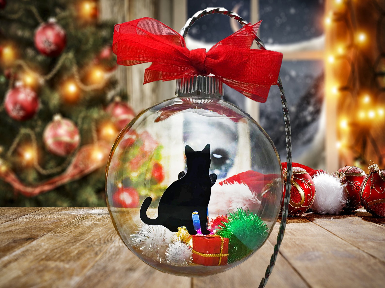 Black Cat Silhouette Ornament