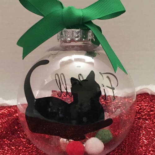 Cat Christmas Ornament Personalized Pet Ornament Custom Etsy