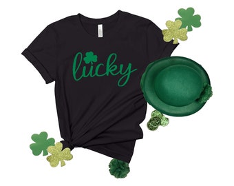 Lucky St. Patrick's Day Shirt: Women's Four Leaf Clover Tee