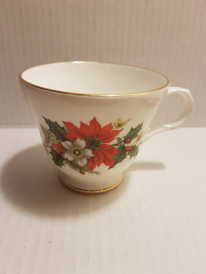 Sadler Wellington Poinsettia Bone China Tea Cup and Saucer Etsy