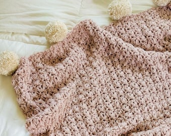 MOTIF AU CROCHET, motif de couverture au crochet épais, motif de jeté au crochet facile, motif de décoration d'intérieur au crochet