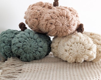 Crochet Pumpkin Patter, Granny Square Pumpkin Pattern, Fall Crochet Decor, Autumn Home Decor, Bulky Yarn Crochet Pattern (PDF Download)