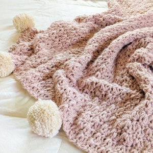 CROCHET PATTERN Chunky Crochet Blanket Pattern Easy Crochet image 4