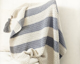 CROCHET PATTERN, Crochet Baby Blanket Pattern, Easy Crochet Blanket Pattern, Modern Crochet Baby Blanket