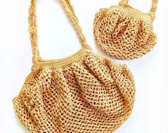 Crochet Market Bag Pattern (2 Sizes), Crochet French Market Bag, Crochet Market Tote Bag, Easy Crochet Bag