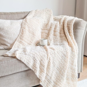 Easy Crochet Blanket Pattern, Beginner Friendly, Textured Throw, Crochet Afghan Pattern, DIY Cozy Blanket, Heath Throw Blanket Pattern