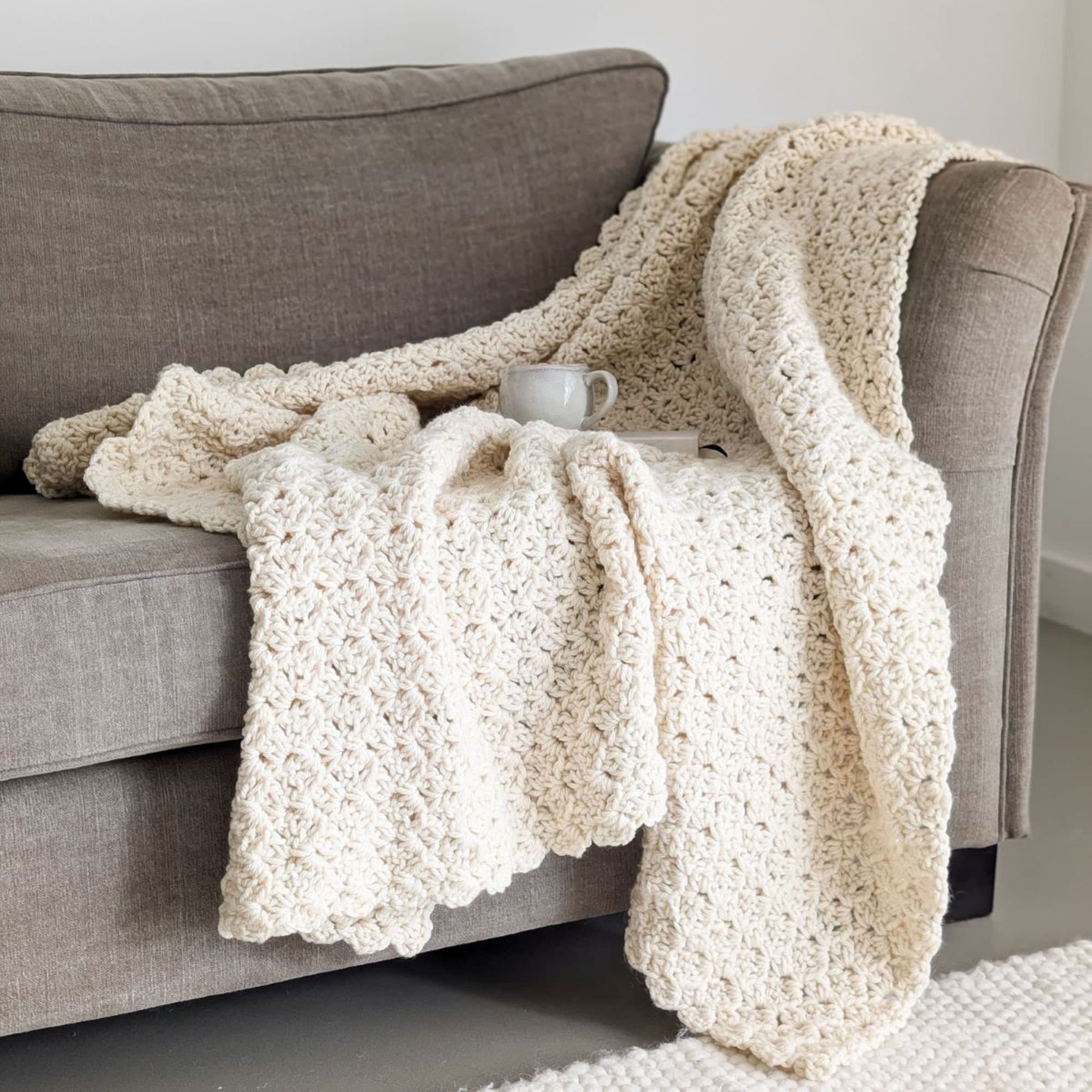 Chunky Crochet Blanket Pattern Etsy