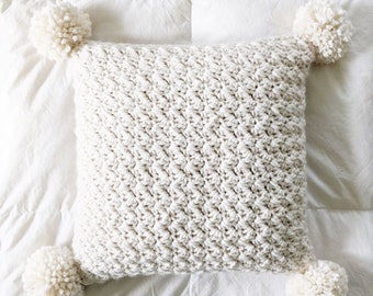 Crochet Pillow Pattern, Beginner Crochet Pillow Pattern, Bulky Chunky Crochet Pillow