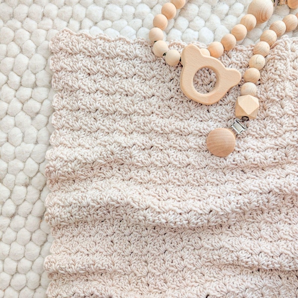 Crochet Baby Blanket Pattern, The Willow Crochet Baby Blanket