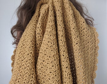 Crochet Blanket-Throw Pattern-Cozy Cotton Sunflower Crochet Throw Pattern-beginner crochet blanket- handmade blanket