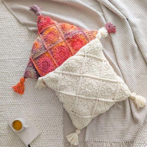 Granny Square Crochet Pillow Pattern, Easy Crochet Pillow Pattern, The Autumn Crochet Pillow Pattern