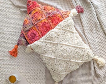 Granny Square Crochet Pillow Pattern, Easy Crochet Pillow Pattern, The Autumn Crochet Pillow Pattern