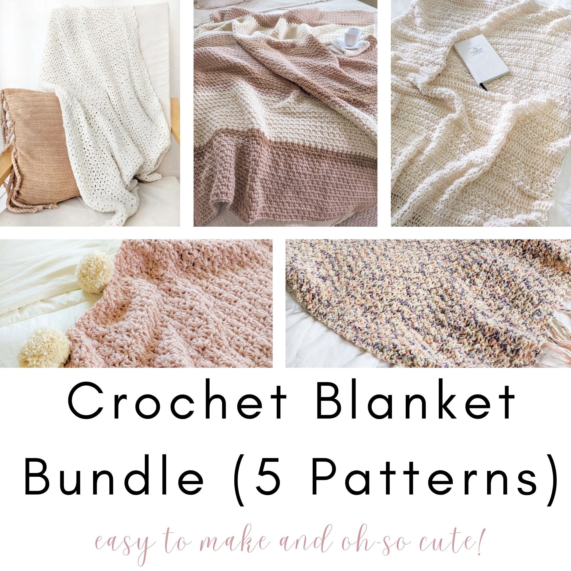 5+ Crocheting A Blanket 5 Crochet Blanket Pattern Bundle - Etsy