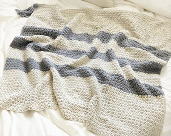 CROCHET PATTERN, Crochet Baby Blanket Pattern, Easy Crochet Blanket Pattern, Modern Crochet Baby Blanket