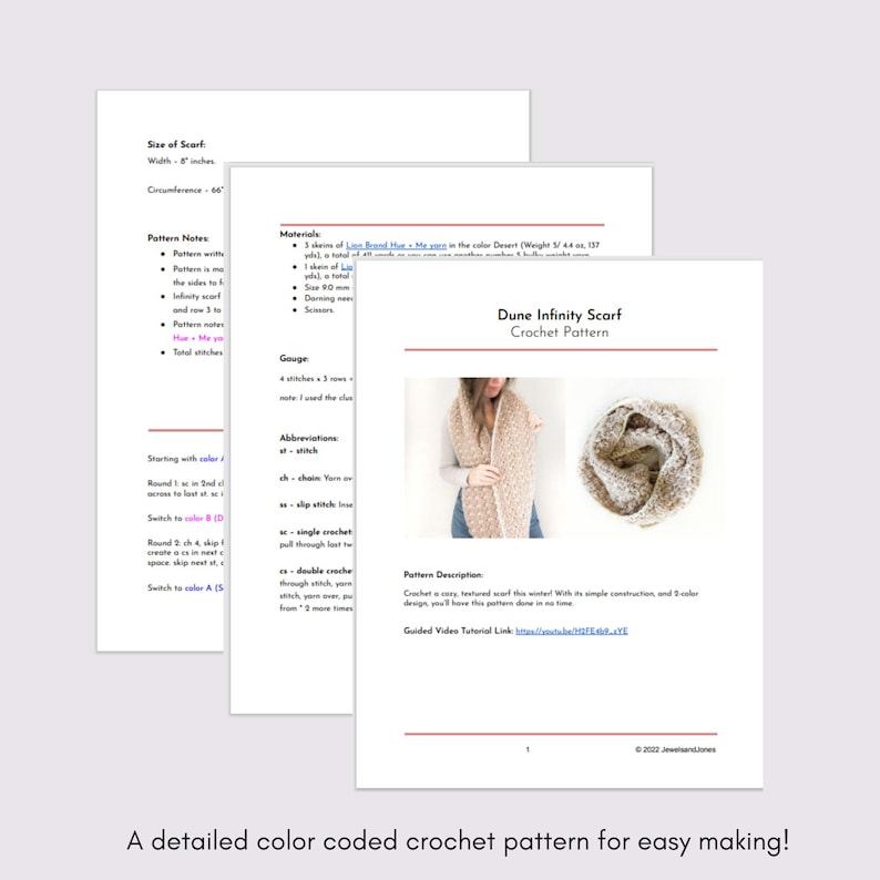 Chunky Crochet Infinity Scarf Pattern, Easy Crochet Scarf Pattern ...