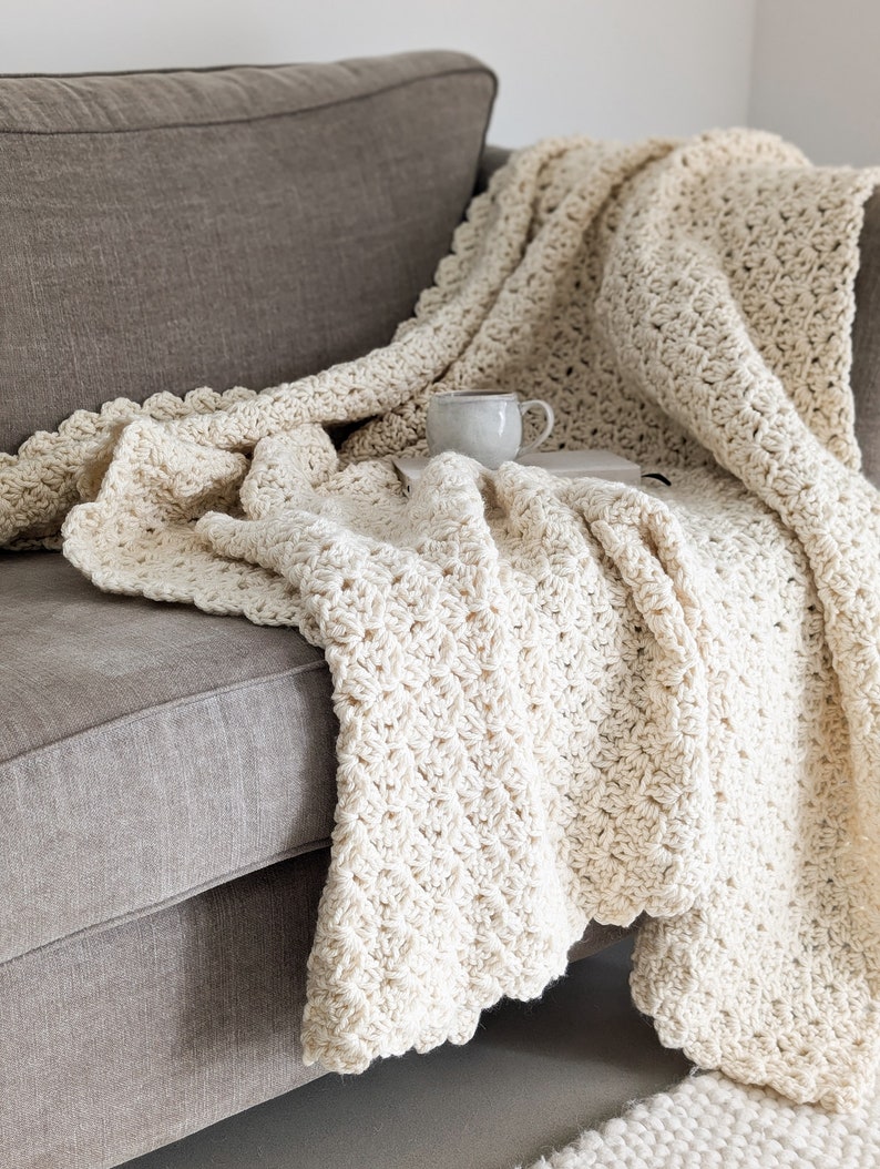 Chunky Crochet Blanket Pattern, the Haven Crochet Blanket, Easy Crochet