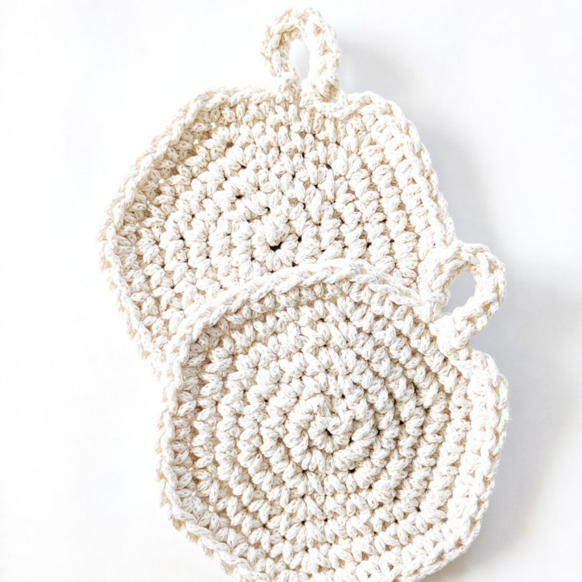 Crochet Hot Pad Pattern Easy Doublethick Crochet Hot Pad Etsy