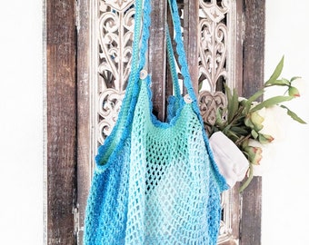 Crochet Market Bag Pattern (2 Sizes), Crochet French Market Bag