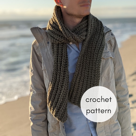 chalina a crochet para hombre