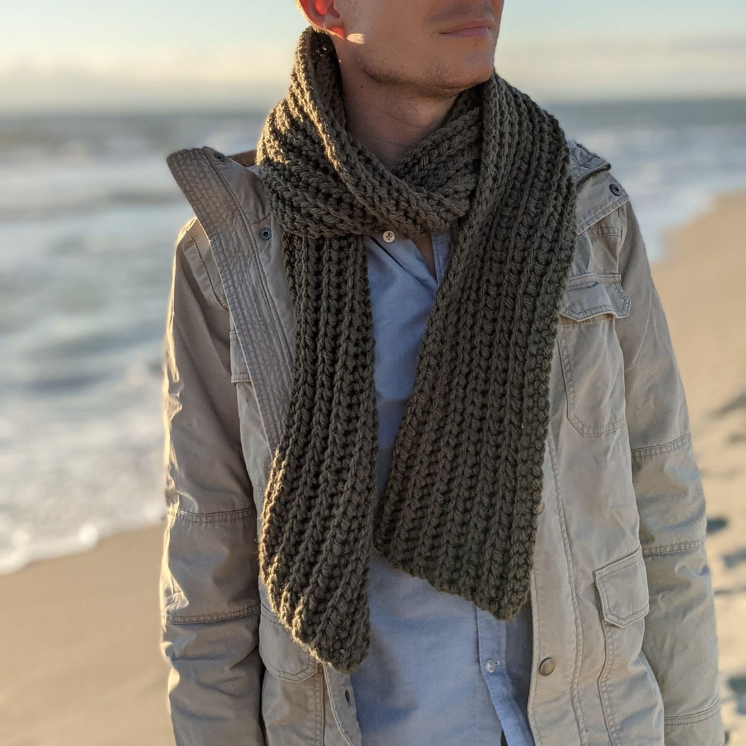 CROCHET PATTERN Men's Crochet Scarf Pattern Beginner