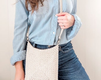CROCHET PATTERN, Crochet Crossbody Bag Pattern, Crochet Shoulder Bag, Small Granny Square Bag Pattern