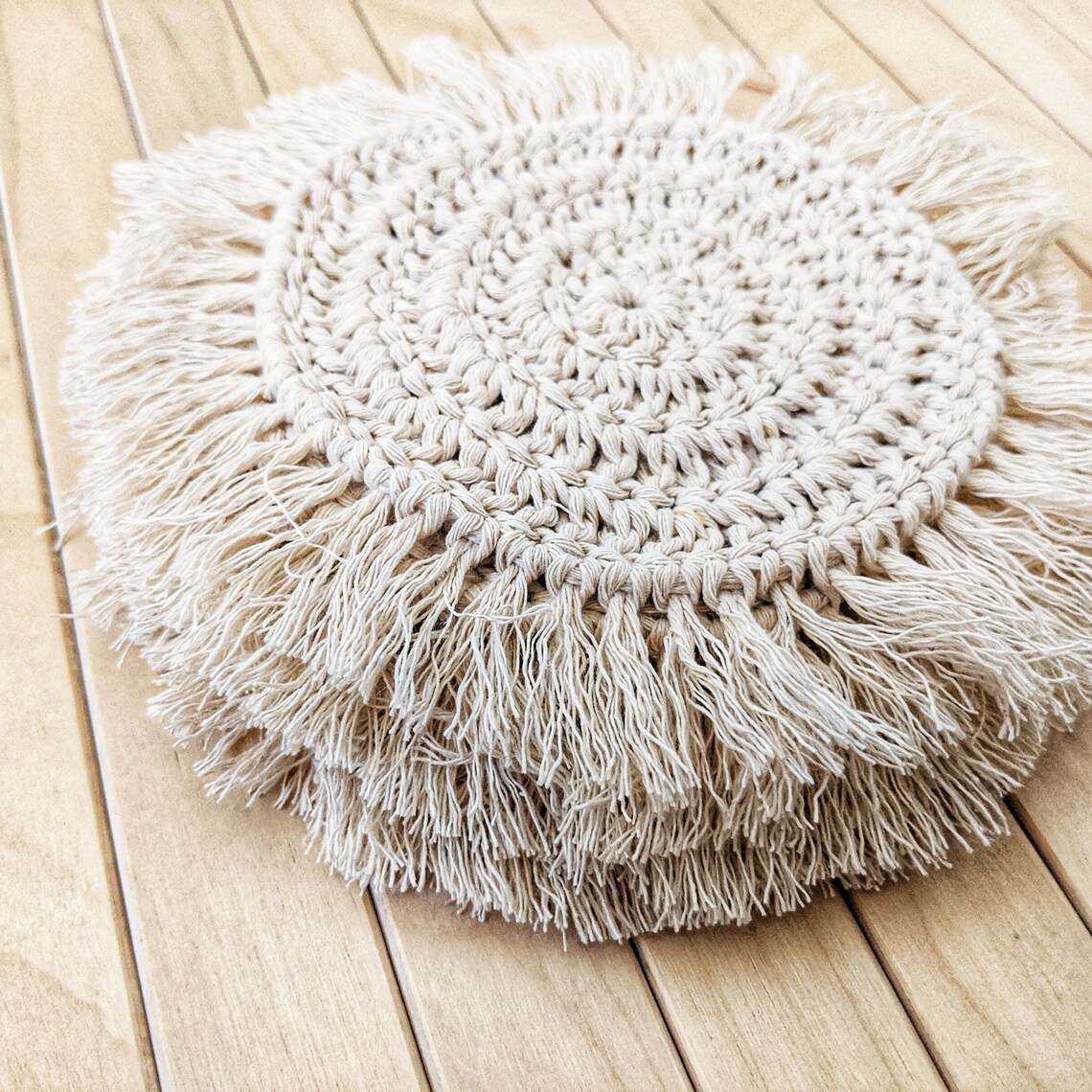 Boho Crochet Coaster Pattern Crochet Coasters Handmade Etsy