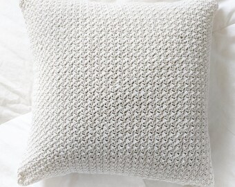 Crochet Pillow Pattern, Farmhouse Crochet Pillow Pattern, Beginner Easy Crochet Pillow Pattern