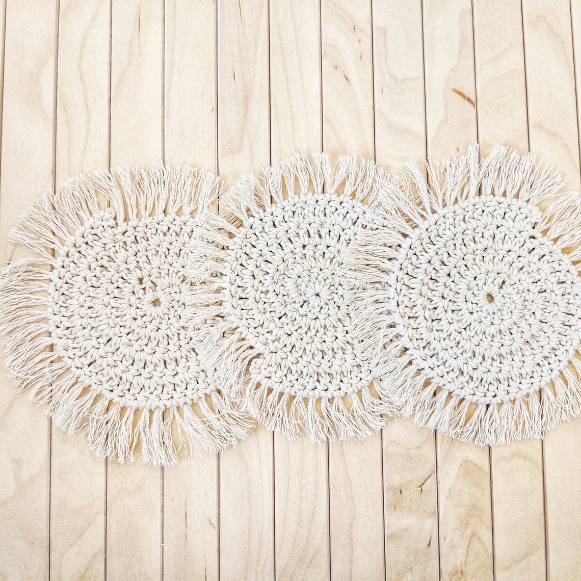 Boho Crochet Coaster Pattern Crochet Coasters Handmade Etsy