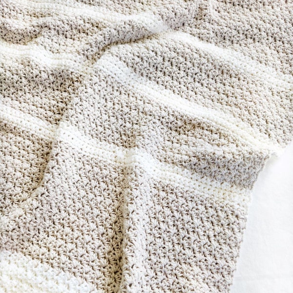 CROCHET PATTERN, Heirloom Crochet Baby Blanket Pattern, Modern Crochet Baby Blanket Pattern, Easy Crochet Blanket Pattern