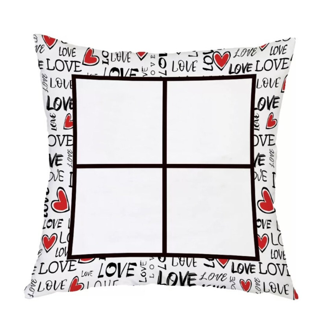 Sublimation Blank I Love Pillow Cover Cases Size 40cmx40cm Etsy